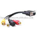 SVGA VGA a AV CONVERTER CABLE S-VIDEO 3 ADAPTADOR DE TV RCA